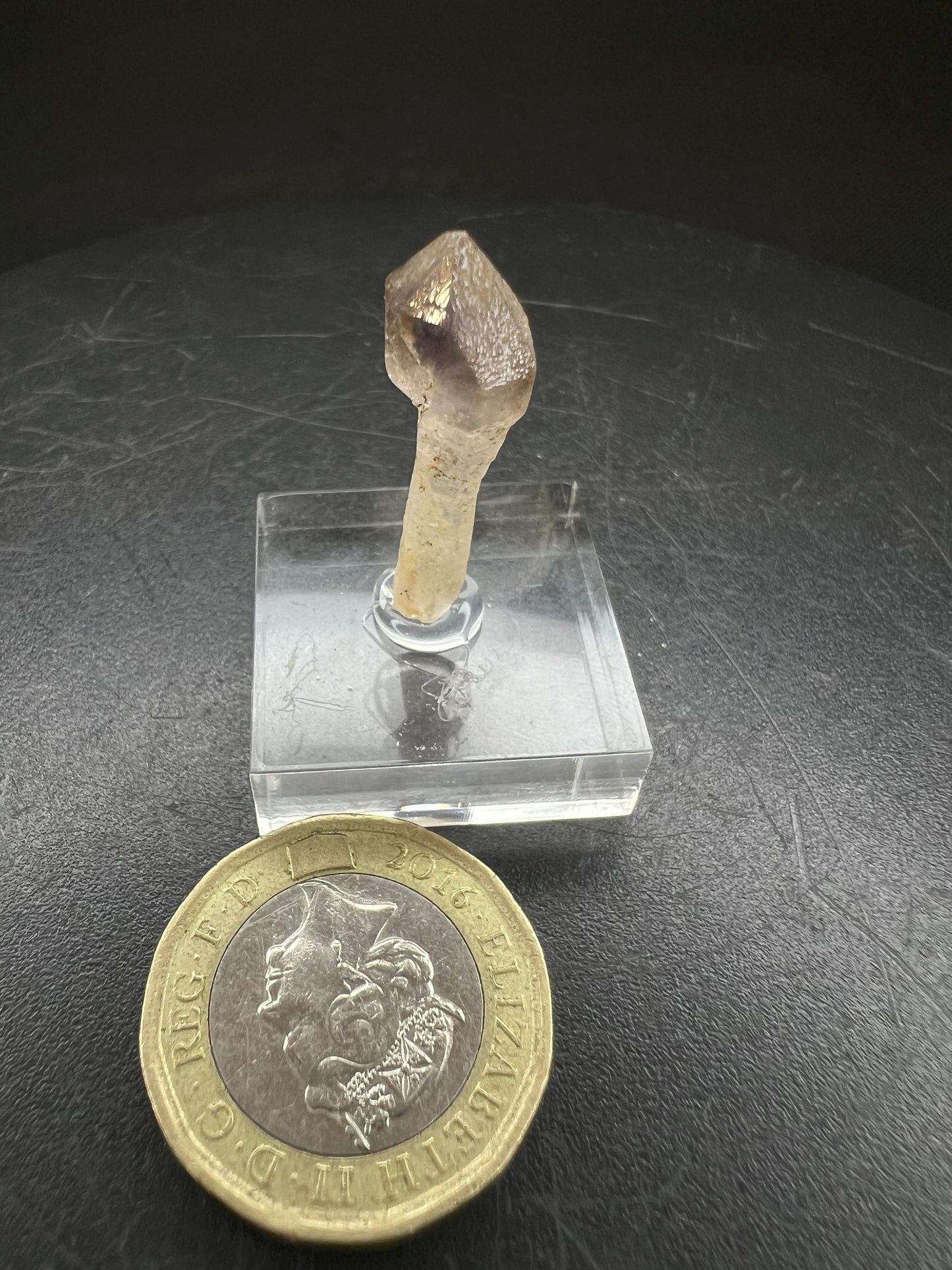 Elestial Amethyst/Smoky Quartz Sceptre from Madagascar Collectors Piece Statement Piece Home Decor