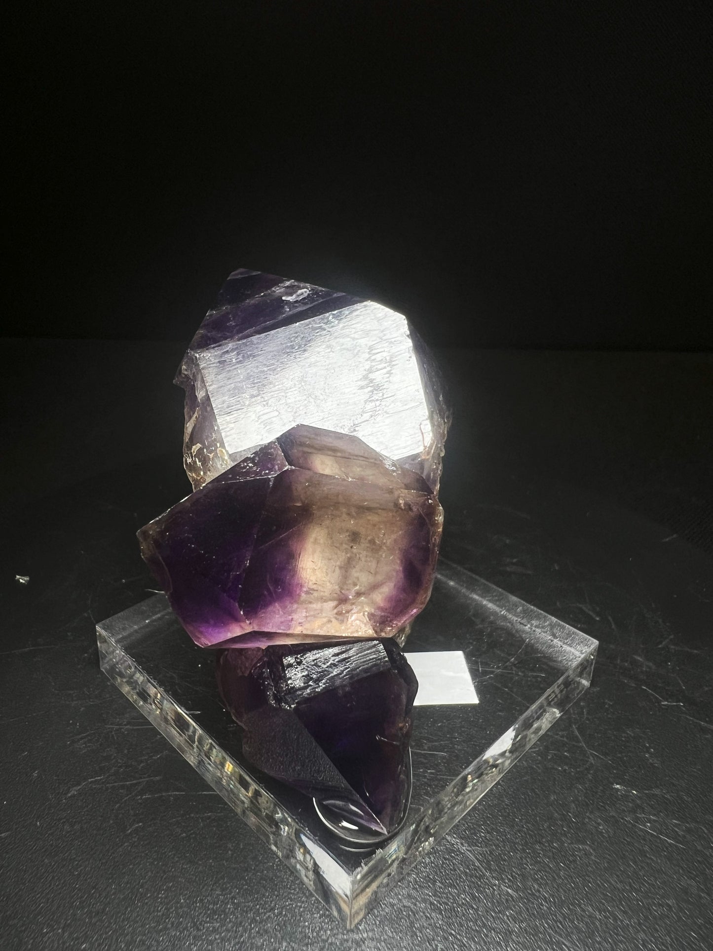 Rare Natural Elestial Amethyst Cluster from Madagascar Collectors Piece