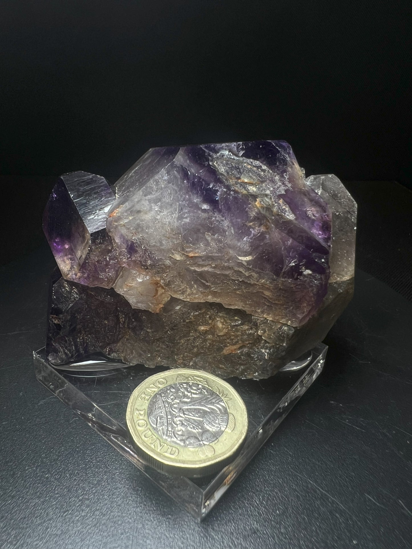 Rare Natural Elestial Amethyst Cluster from Madagascar Collectors Piece