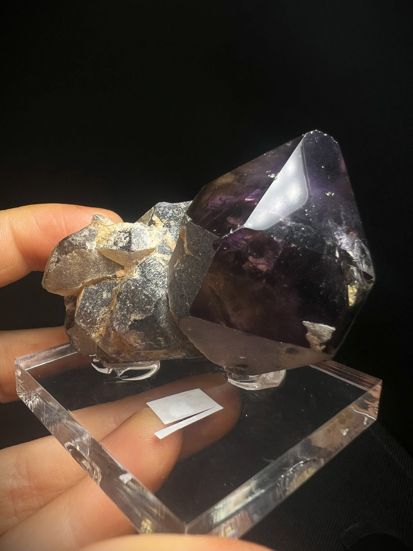 Rare Natural Exceptional Elestial Amethyst Sceptre from Madagascar Collectors Piece Statement Piece Home decor