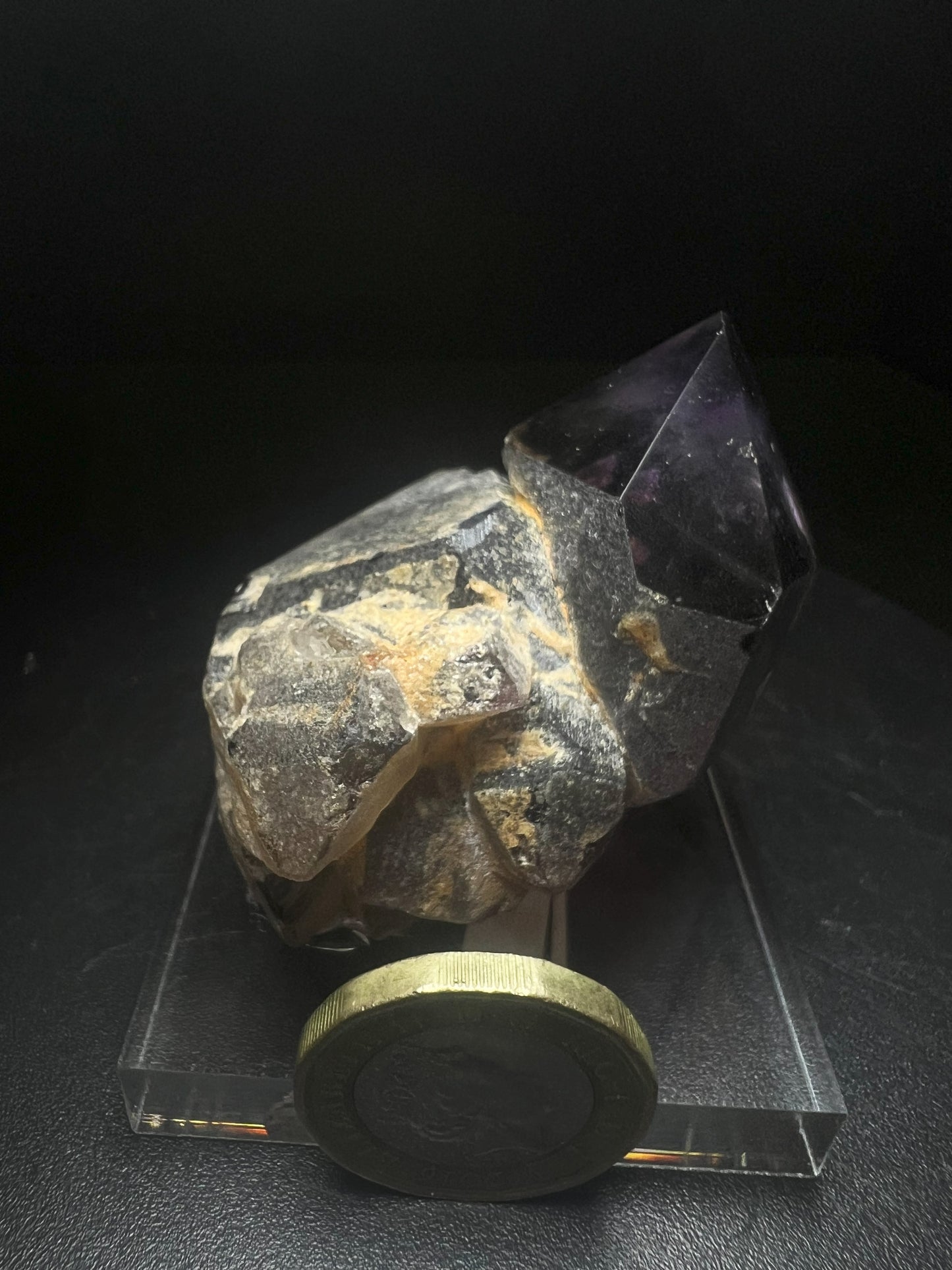 Rare Natural Exceptional Elestial Amethyst Sceptre from Madagascar Collectors Piece Statement Piece Home decor