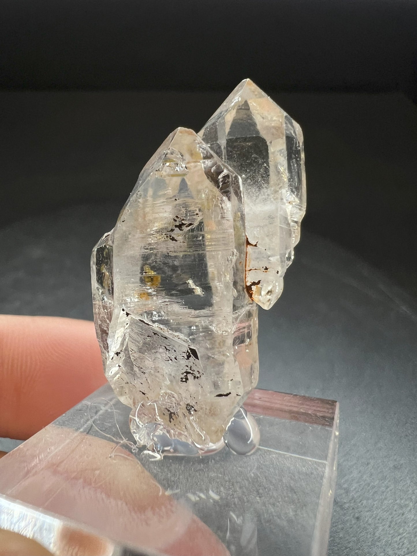 Elestial Clear Quartz Twin Sceptre from Madagascar Collectors Piece Statement Piece Home Decor
