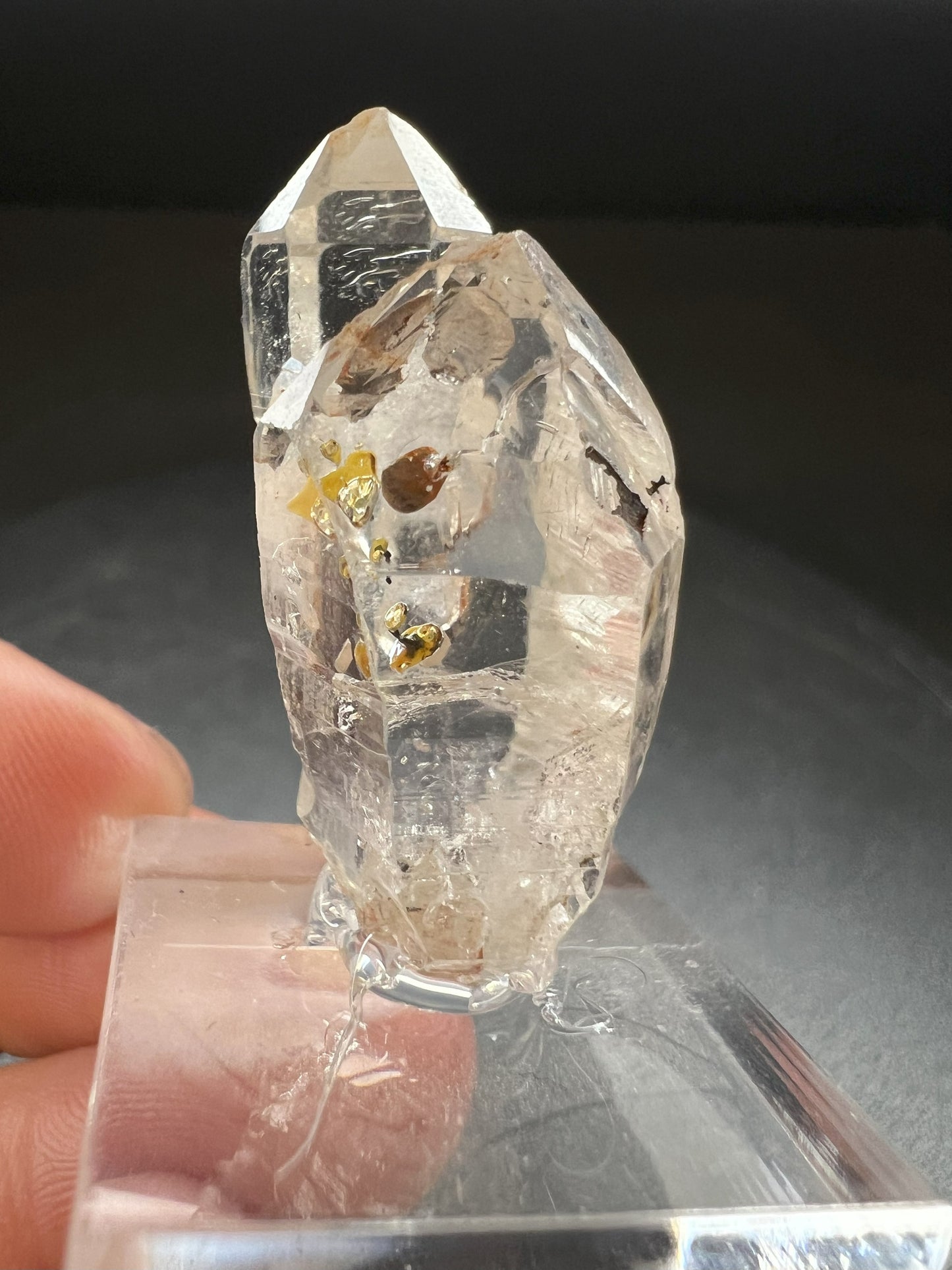 Elestial Clear Quartz Twin Sceptre from Madagascar Collectors Piece Statement Piece Home Decor