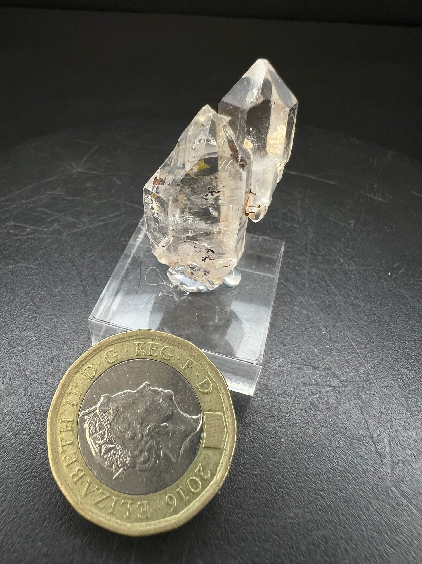 Elestial Clear Quartz Twin Sceptre from Madagascar Collectors Piece Statement Piece Home Decor