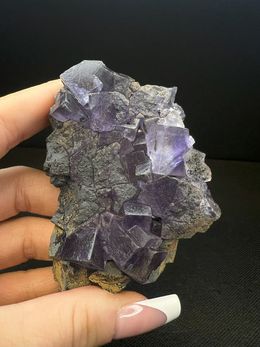 Purple Fluorite Cluster From Morocco