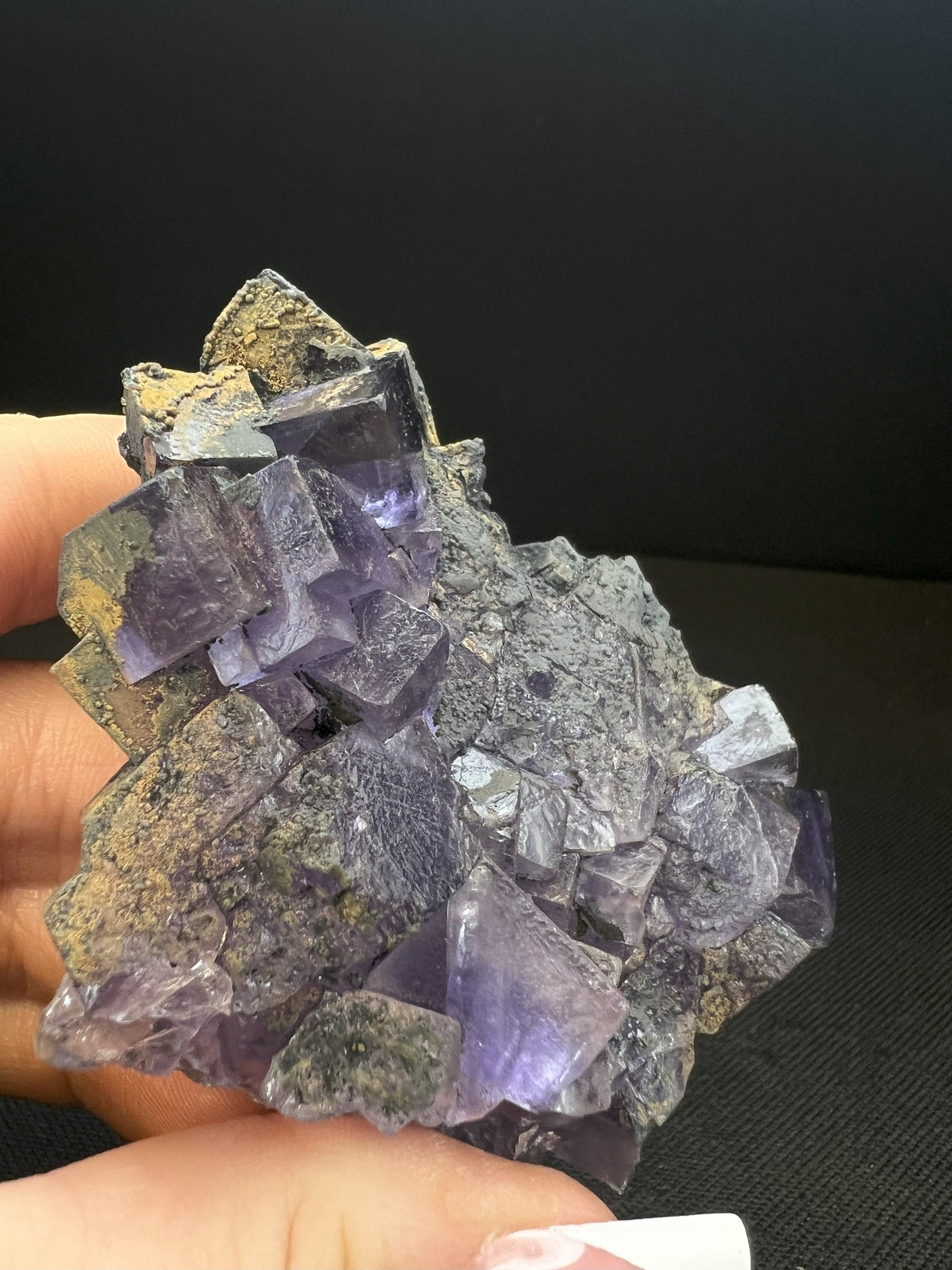 Purple Fluorite Cluster From Morocco
