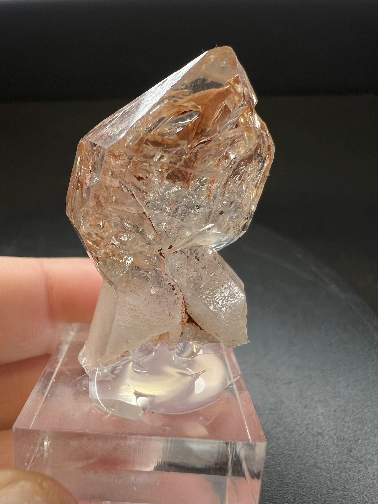 Elestial Clear Quartz With Clay Inclusions Sceptre from Madagascar Collectors Piece Statement Piece Home Decor