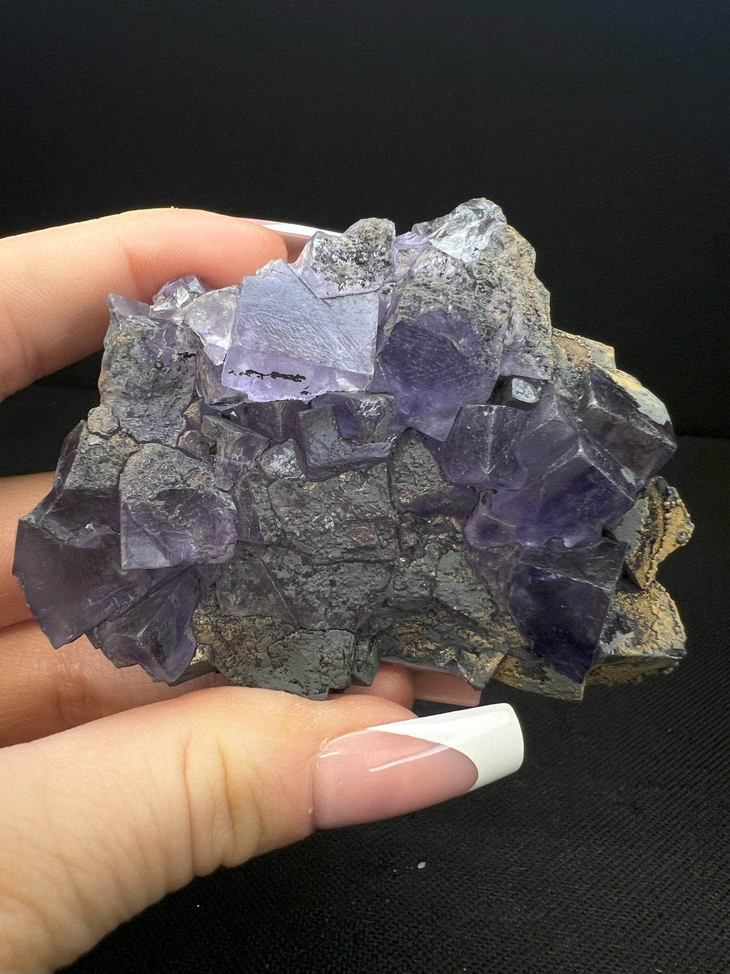 Purple Fluorite Cluster From Morocco
