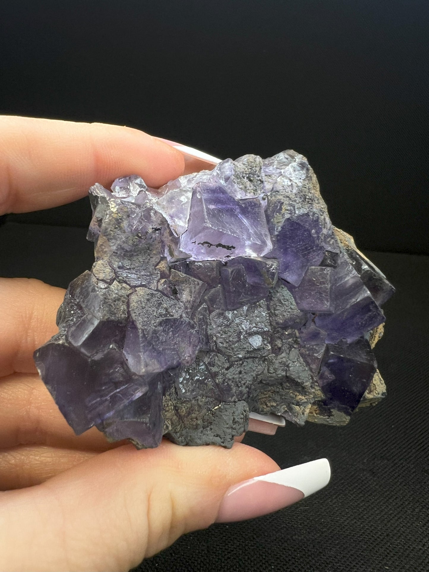 Purple Fluorite Cluster From Morocco