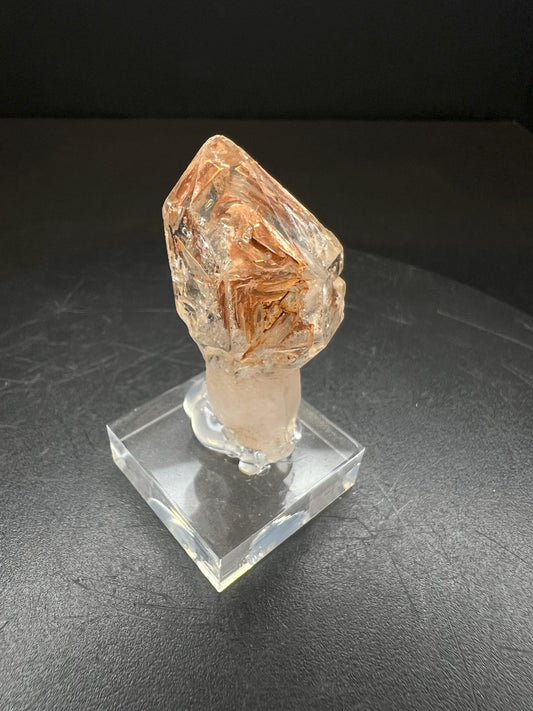 Elestial Clear Quartz With Clay Inclusions Sceptre from Madagascar Collectors Piece Statement Piece Home Decor