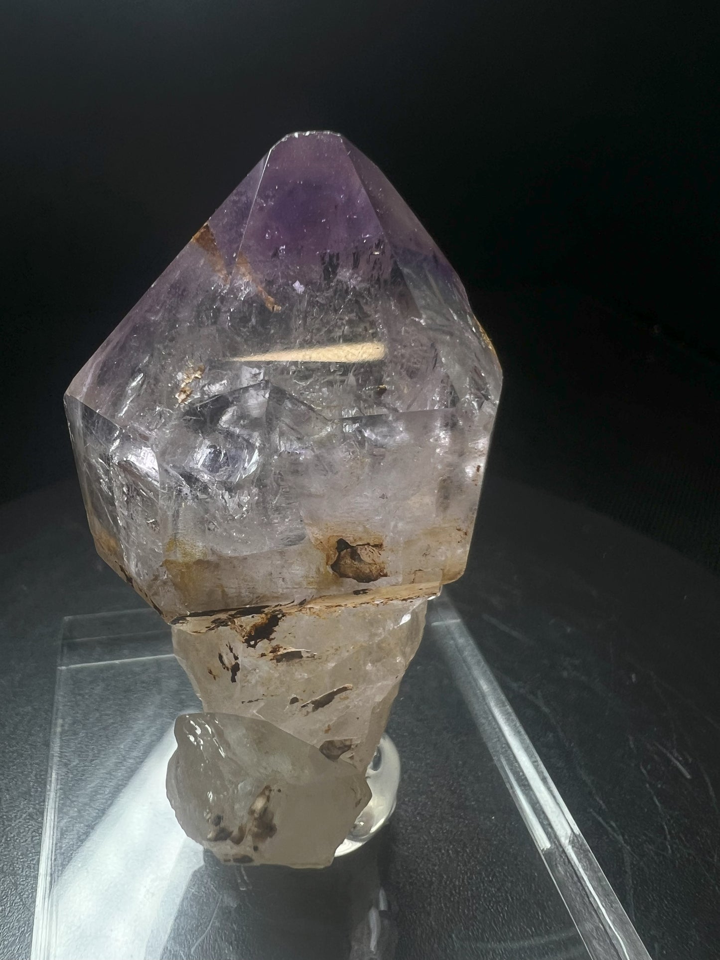 Rare Natural Exceptional Elestial Amethyst Sceptre from Madagascar Collectors Piece Statement Piece Home decor