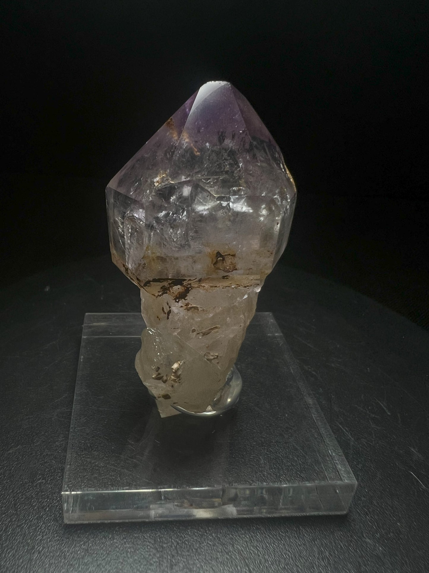 Rare Natural Exceptional Elestial Amethyst Sceptre from Madagascar Collectors Piece Statement Piece Home decor