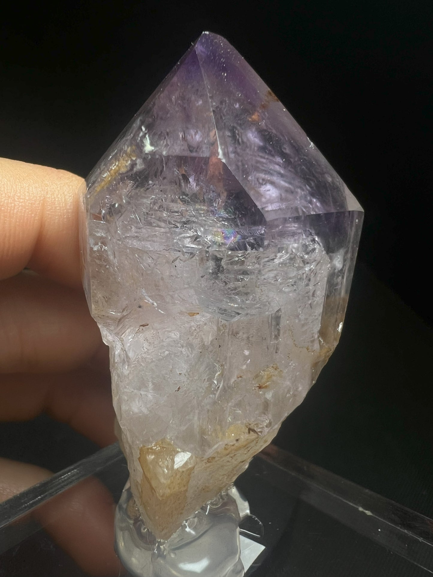 Rare Natural Exceptional Elestial Amethyst Sceptre from Madagascar Collectors Piece Statement Piece Home decor