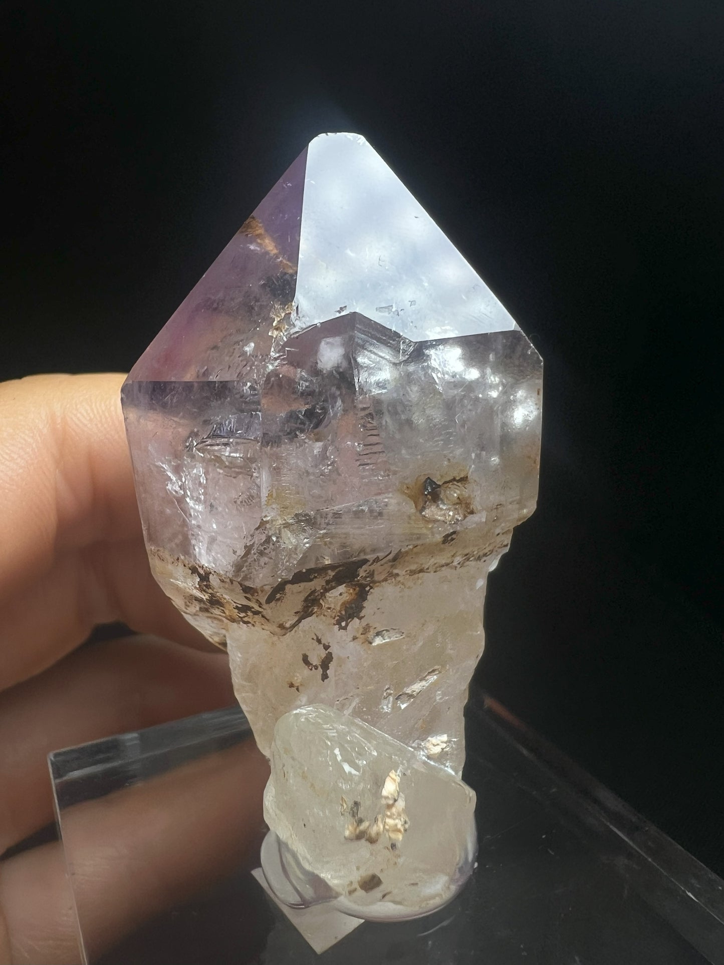 Rare Natural Exceptional Elestial Amethyst Sceptre from Madagascar Collectors Piece Statement Piece Home decor