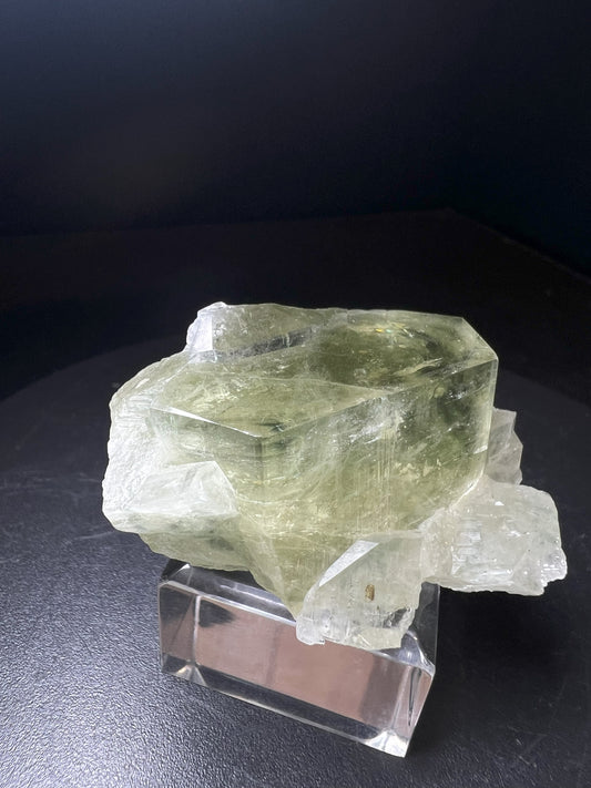 Perfect Formation, Gem Quality Green Apatite From Panasqueira Mine, Portugal (Stand Included)