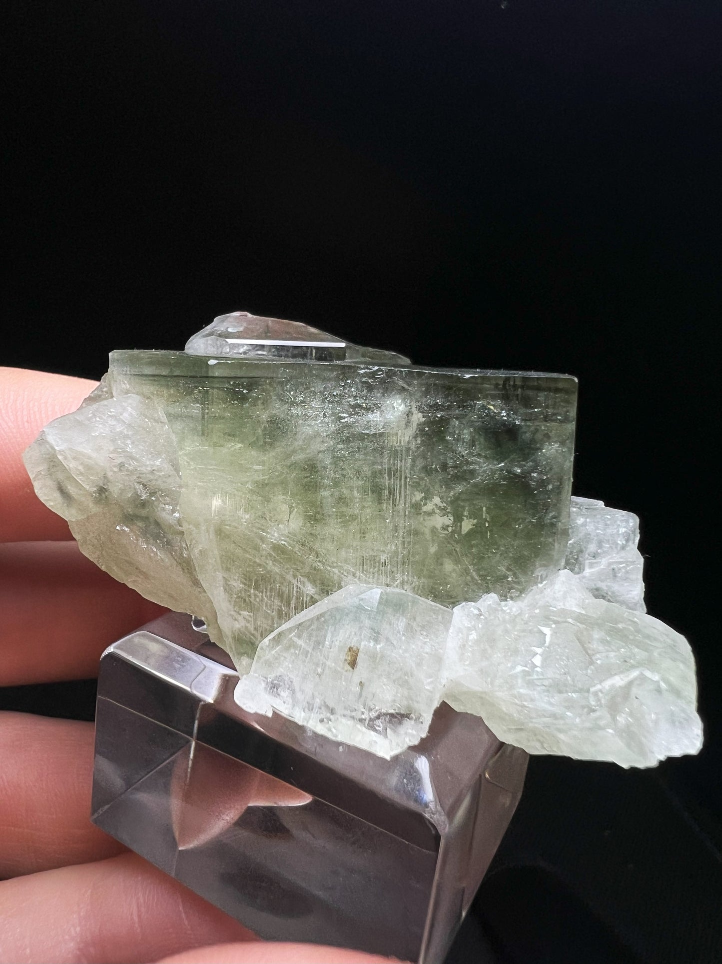 Perfect Formation, Gem Quality Green Apatite From Panasqueira Mine, Portugal (Stand Included)
