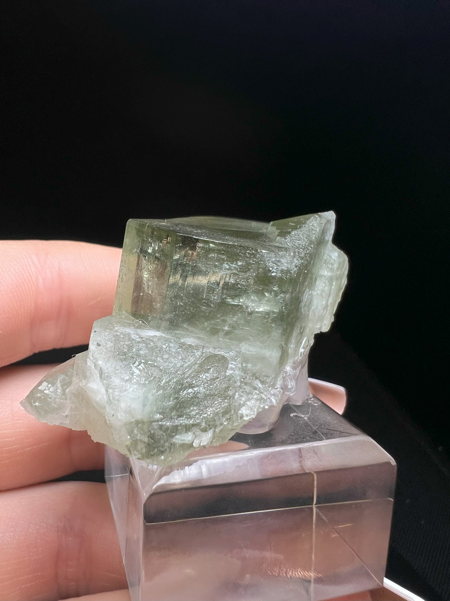 Perfect Formation, Gem Quality Green Apatite From Panasqueira Mine, Portugal (Stand Included)