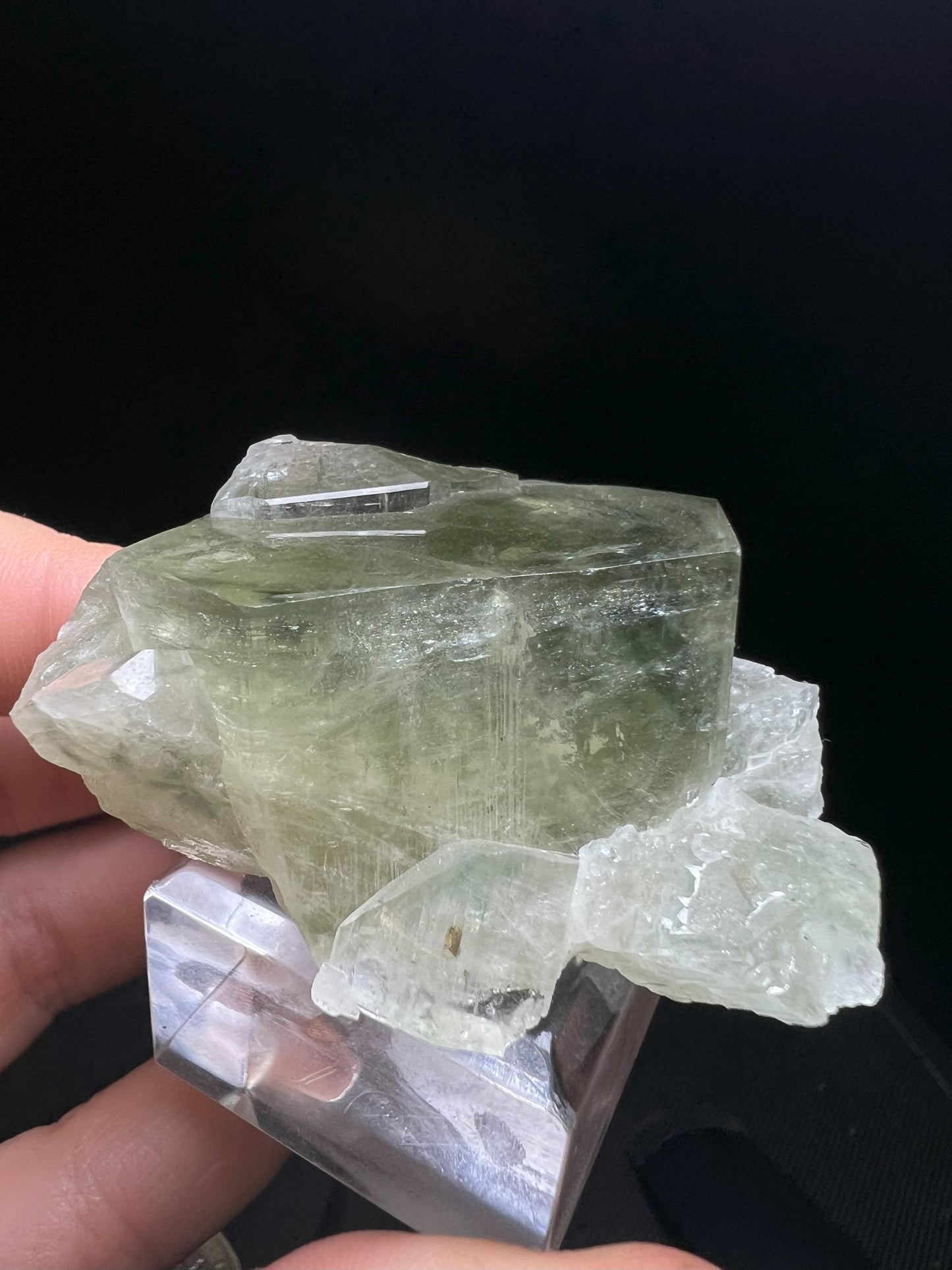 Perfect Formation, Gem Quality Green Apatite From Panasqueira Mine, Portugal (Stand Included)