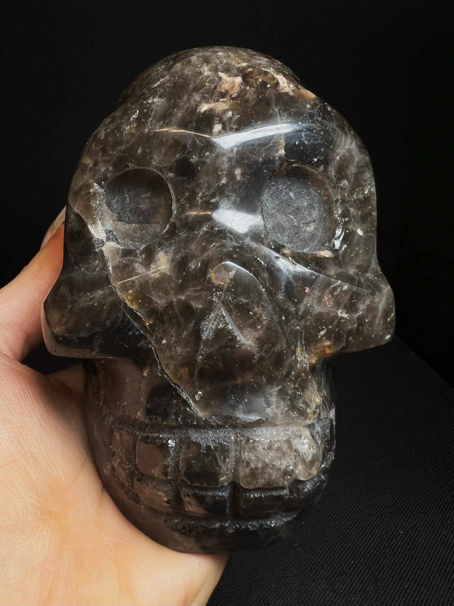 Morion/ Smoky Quartz Skull Collectors Piece Home Décor Statement Piece