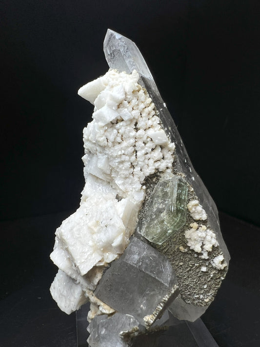 Fluorapatite Quartz, Dolomite, Mica From Panasqueira Mine, Beira Baixa, Portugal (Stand Included) Collectors Piece