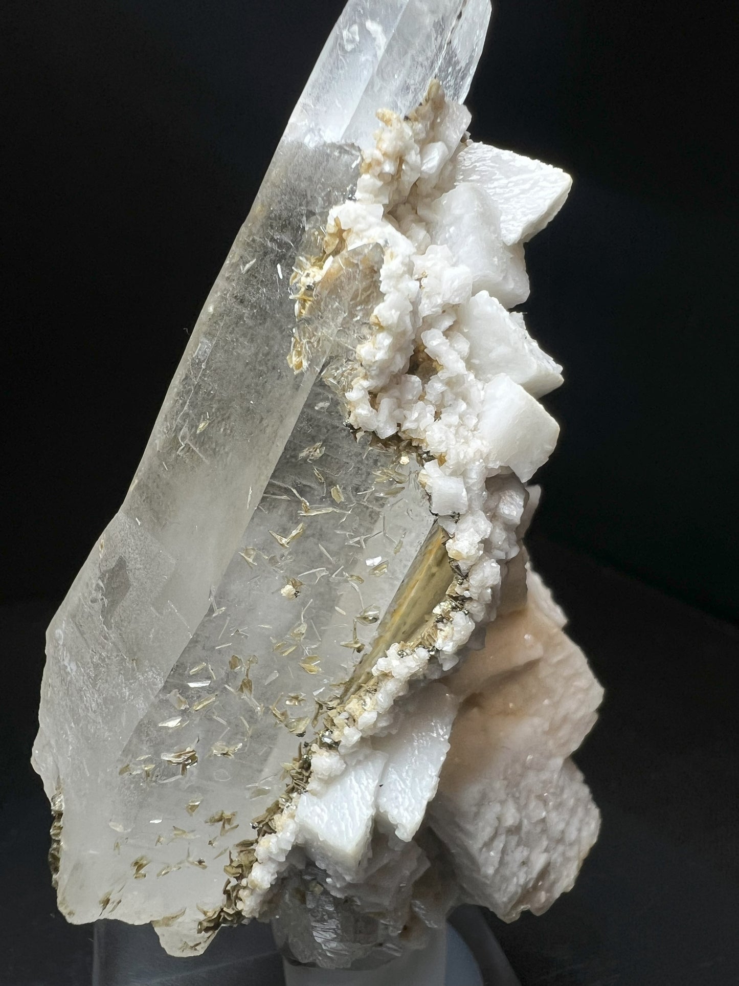Fluorapatite Quartz, Dolomite, Mica From Panasqueira Mine, Beira Baixa, Portugal (Stand Included) Collectors Piece