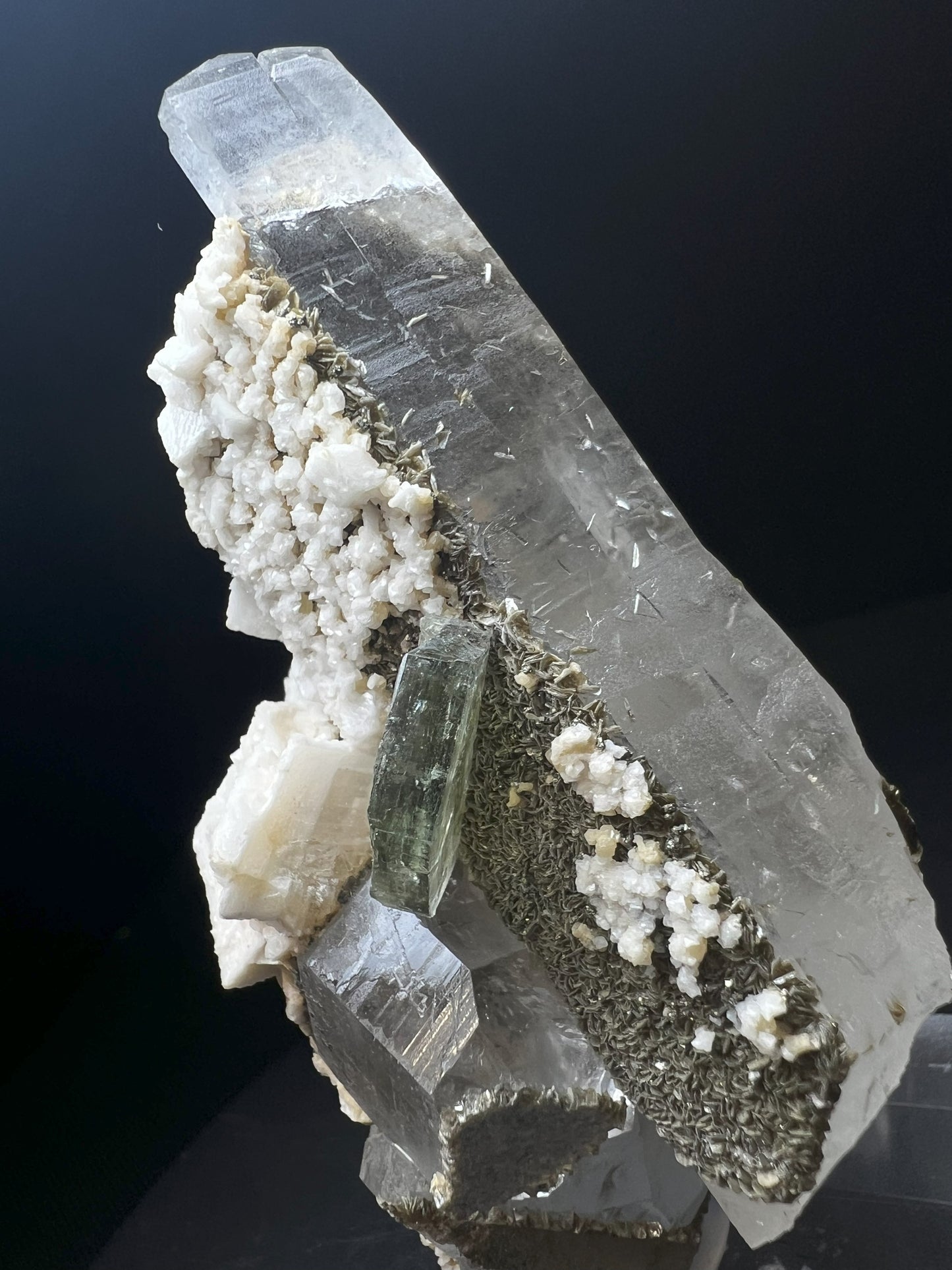Fluorapatite Quartz, Dolomite, Mica From Panasqueira Mine, Beira Baixa, Portugal (Stand Included) Collectors Piece