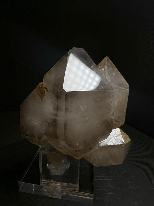 Rare Natural Exceptional Elestial Gas Filled Smokey Quartz Sceptre from Madagascar Collectors Piece Statement Piece Home decor