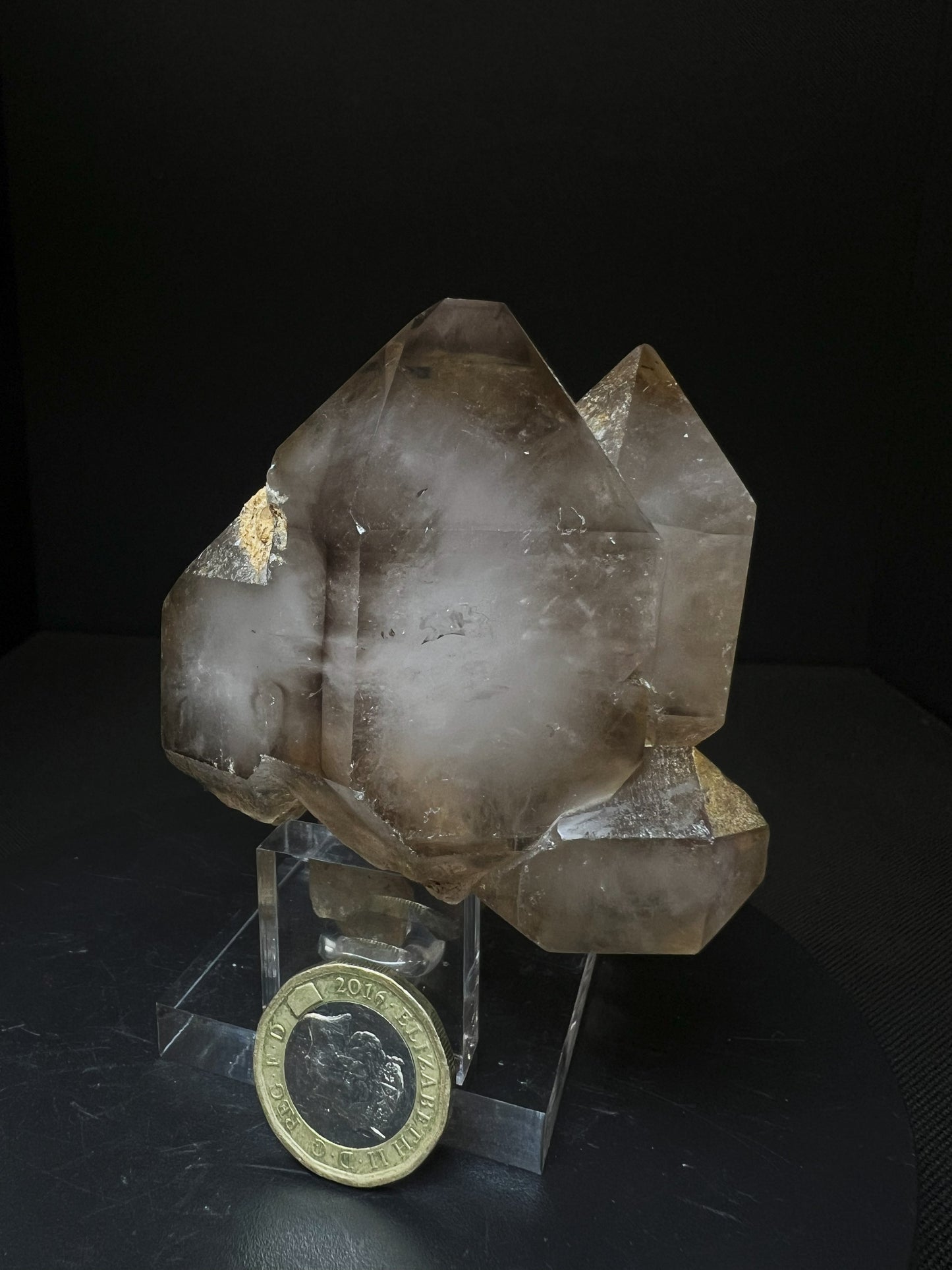 Rare Natural Exceptional Elestial Gas Filled Smokey Quartz Sceptre from Madagascar Collectors Piece Statement Piece Home decor