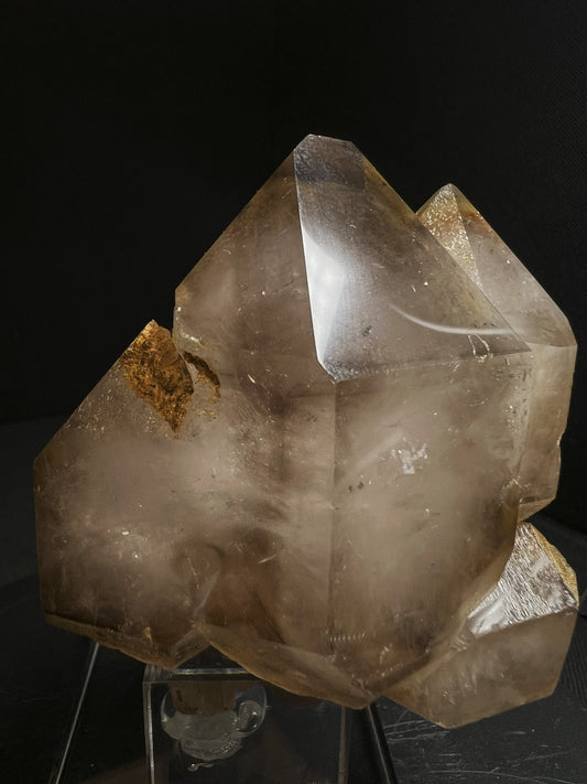 Rare Natural Exceptional Elestial Gas Filled Smokey Quartz Sceptre from Madagascar Collectors Piece Statement Piece Home decor