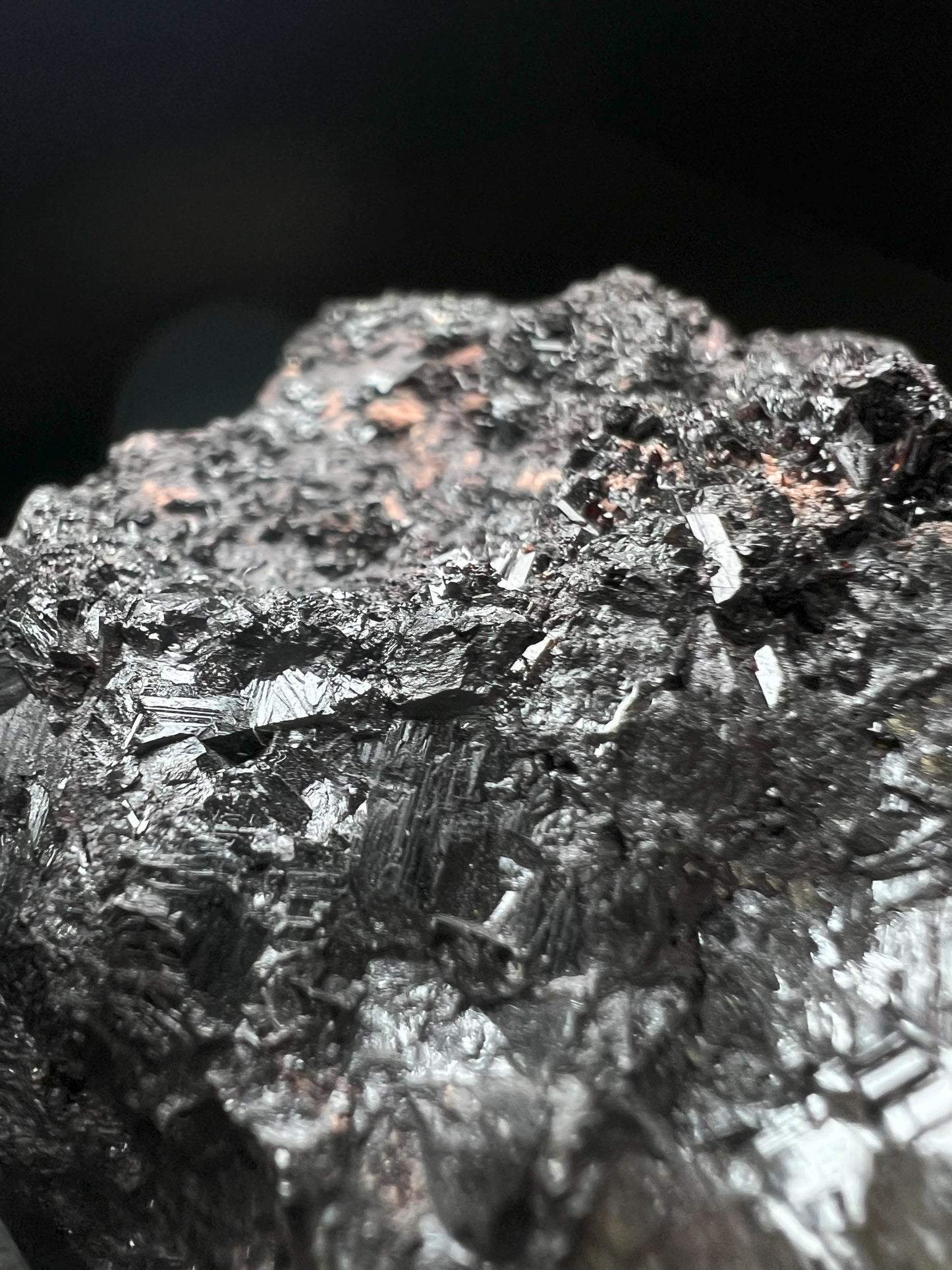 Hausmannite and Manganvesuvianite From N'Chwaning Mine, Kalahari, South Africa (Stand Included) Collectors Piece