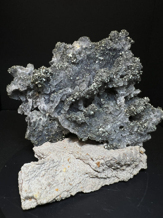 Marcasite And Chalcedony On Matrix From Indiana- Collectors Piece, Home Décor