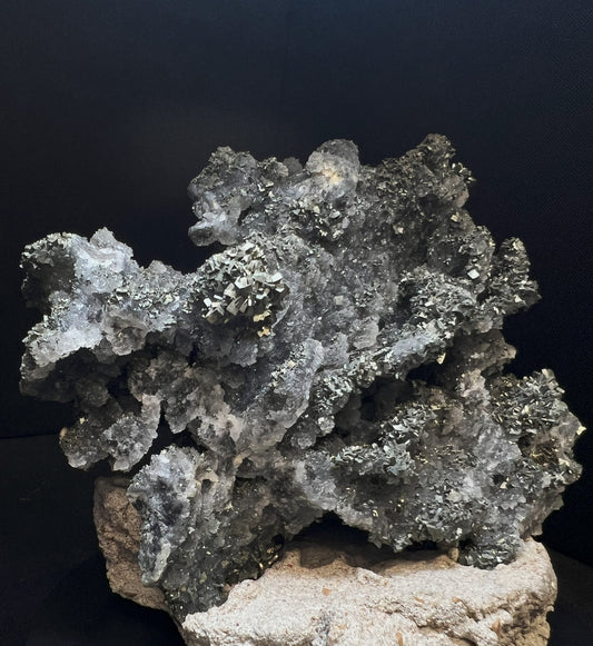 Marcasite And Chalcedony On Matrix From Indiana- Collectors Piece, Home Décor