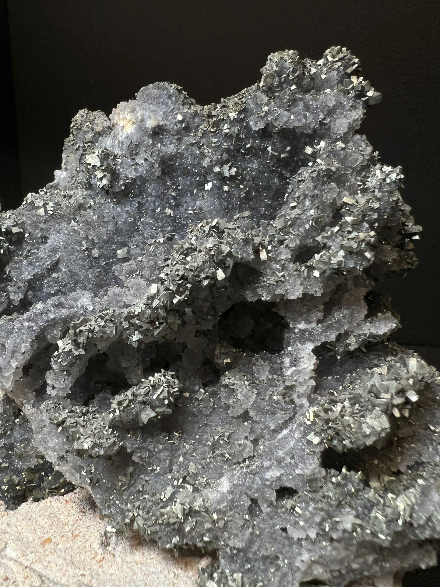 Marcasite And Chalcedony On Matrix From Indiana- Collectors Piece, Home Décor