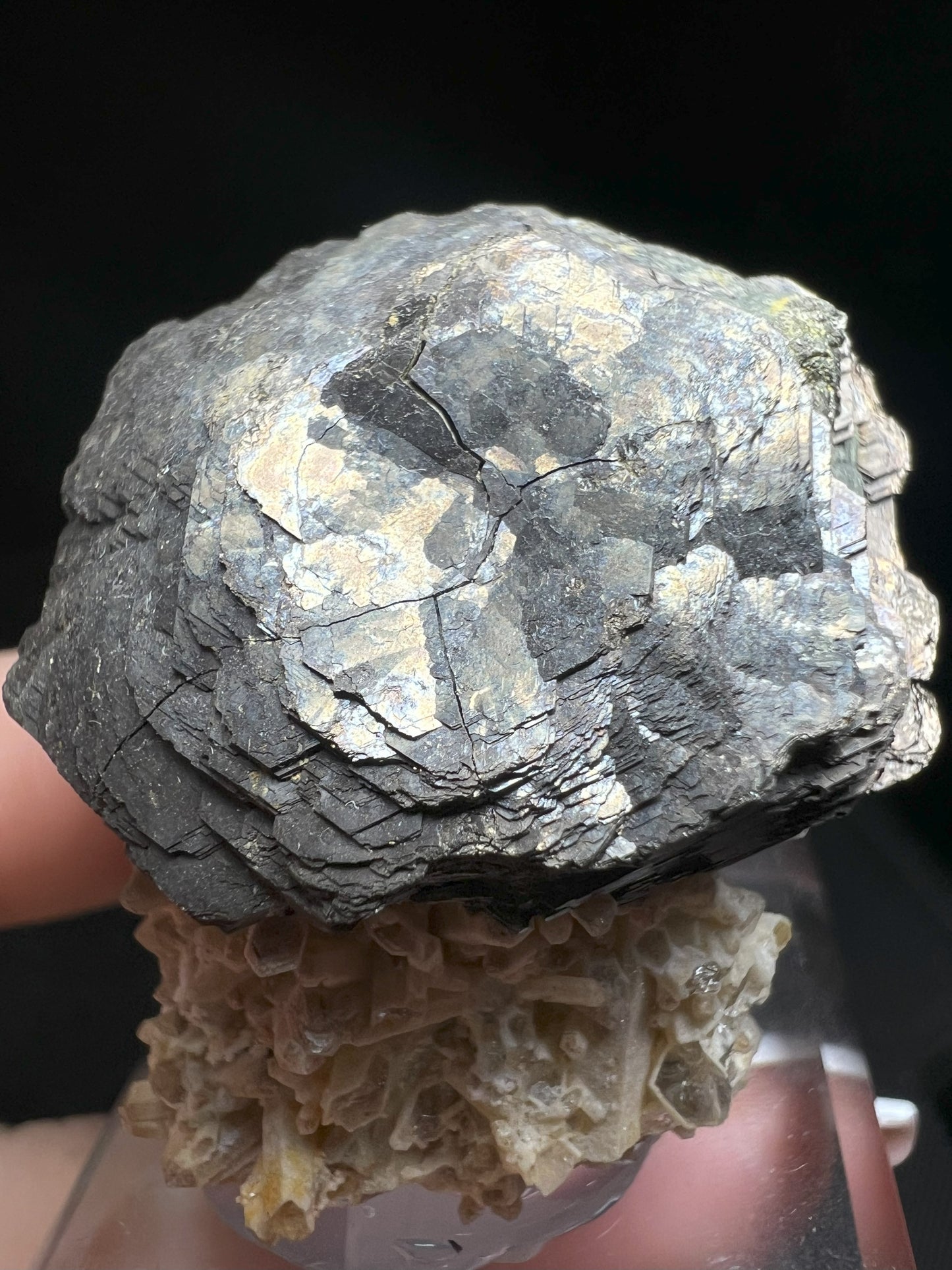 Pyrrhotite On Calcite From Dalnegorsk (Stand Included) Home Décor, Collectors Piece