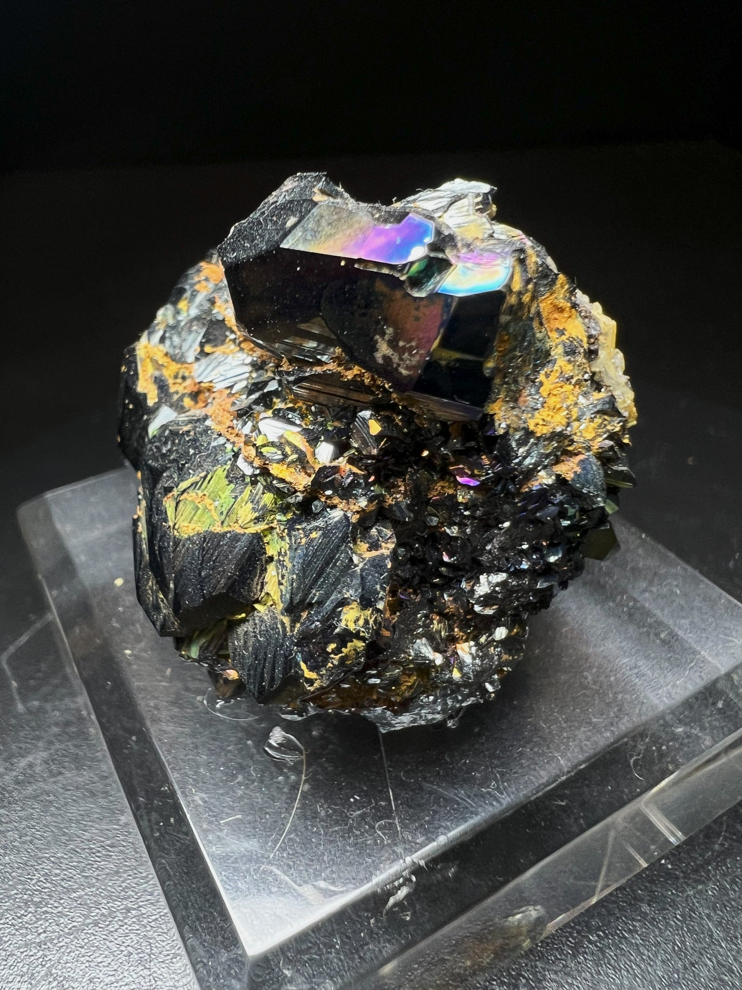 Rainbow Hematite With Quartz From Italy- Collectors Piece, Home Décor