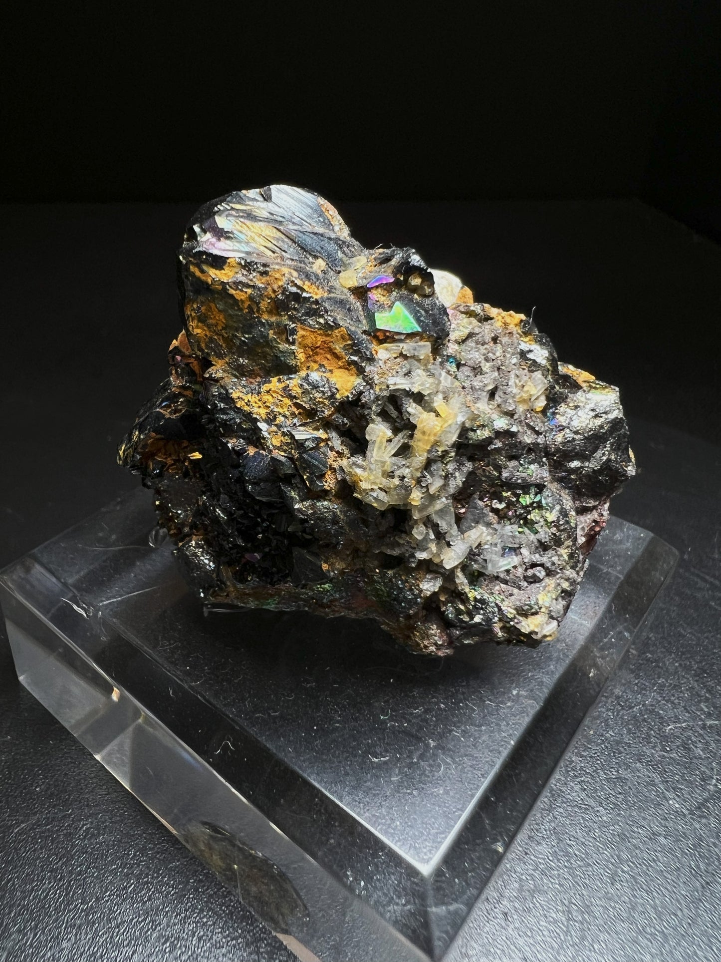 Rainbow Hematite With Quartz From Italy- Collectors Piece, Home Décor