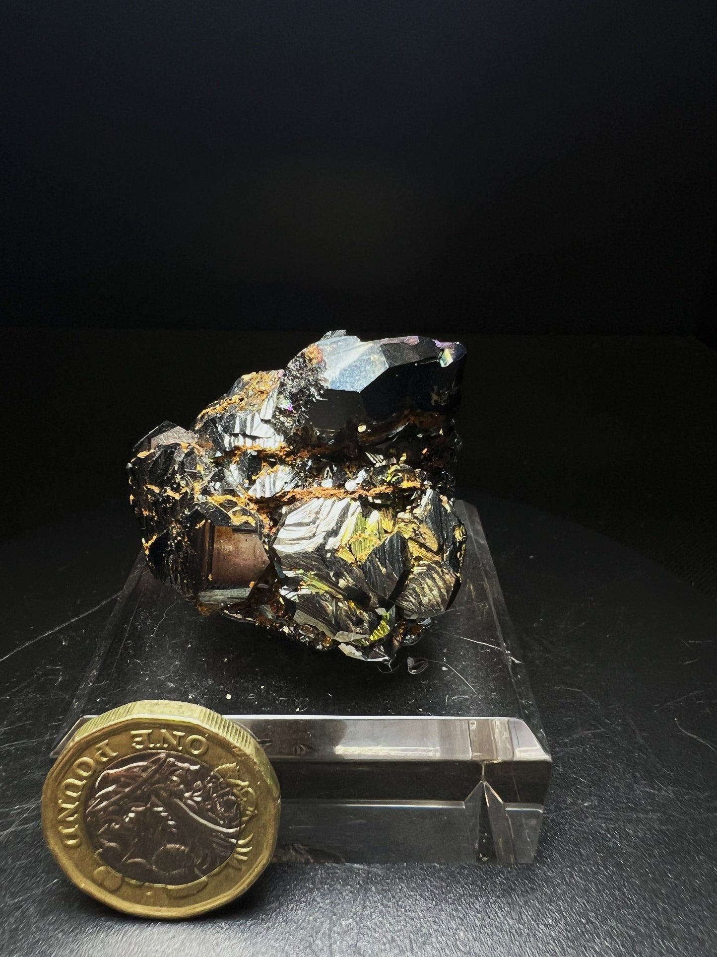 Rainbow Hematite With Quartz From Italy- Collectors Piece, Home Décor