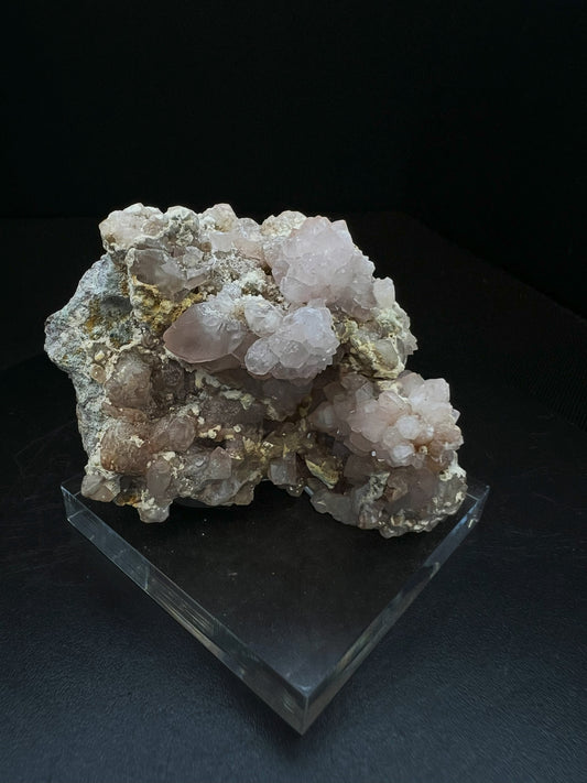 Natural Formation Of Rose Quartz From Huancayo, Junin, Peru- Collectors Piece, Home Décor, Gift, Crystal (Stand Included)