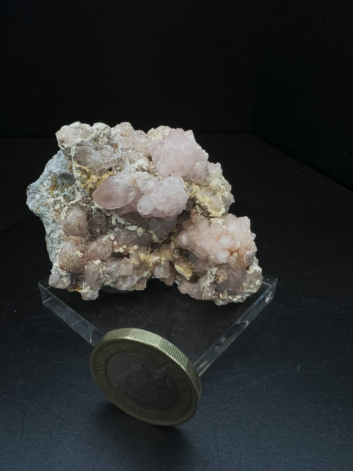 Natural Formation Of Rose Quartz From Huancayo, Junin, Peru- Collectors Piece, Home Décor, Gift, Crystal (Stand Included)