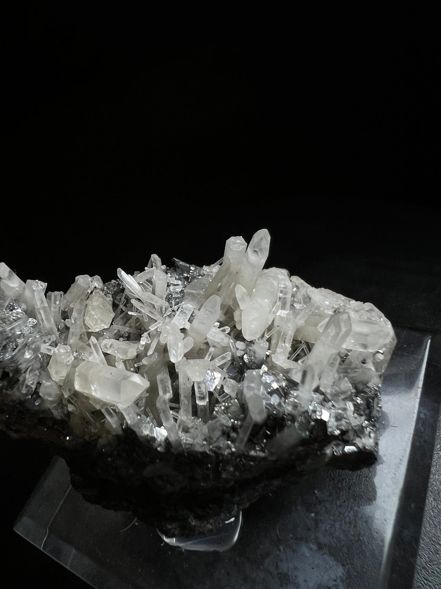 Aesthetic Skutterudite With Quartz From Morocco (Stand Included) Collectors Piece
