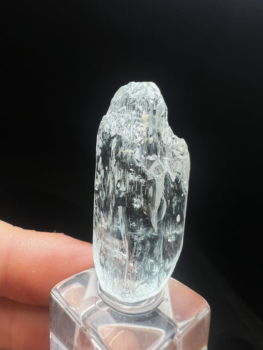 Phenomenal Natural Rough Water Etched Aquamarine Specimen From Brazil (Stand Included)- Home décor, Collectors piece