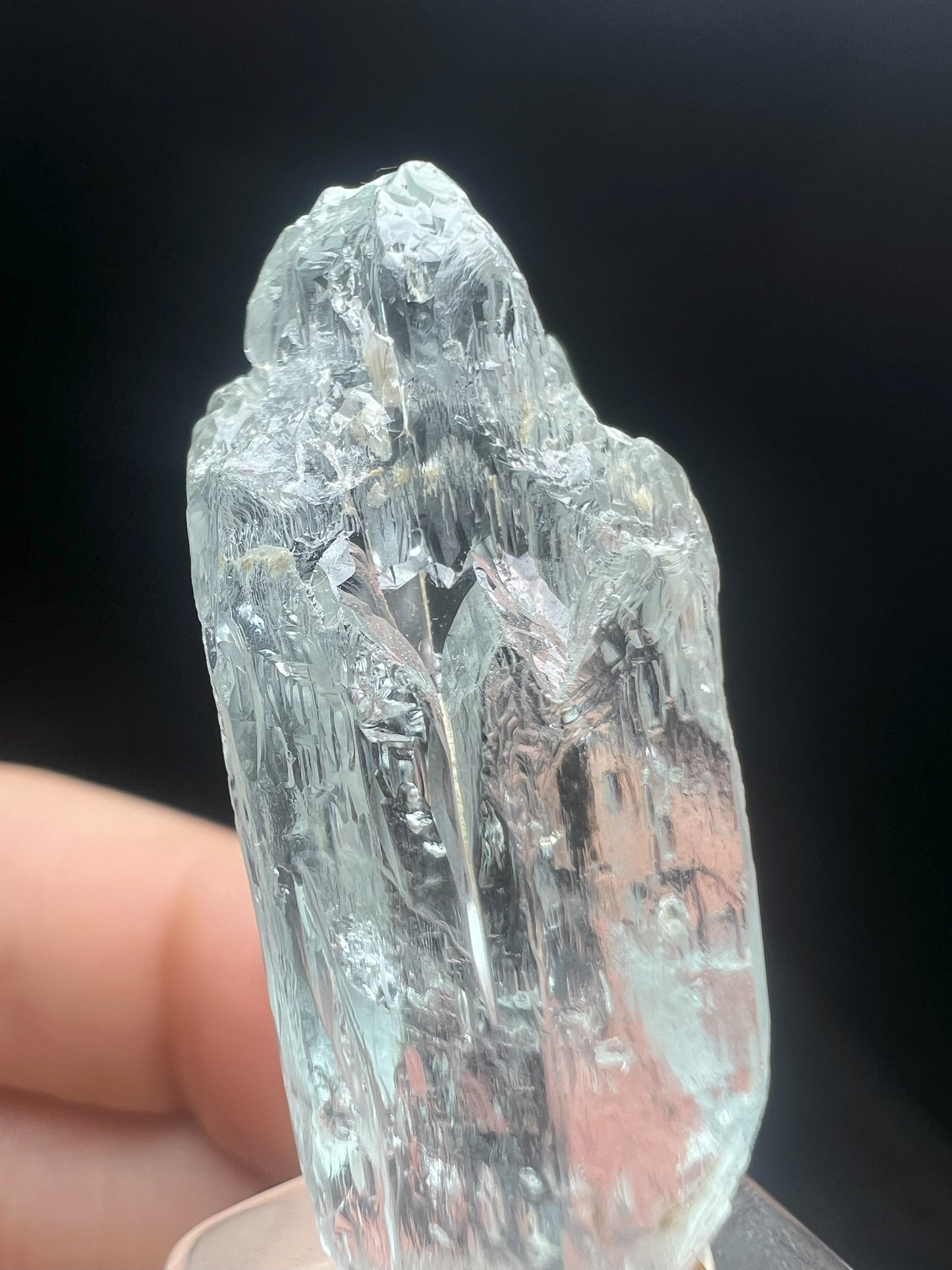 Phenomenal Natural Rough Water Etched Aquamarine Specimen From Brazil (Stand Included)- Home décor, Collectors piece