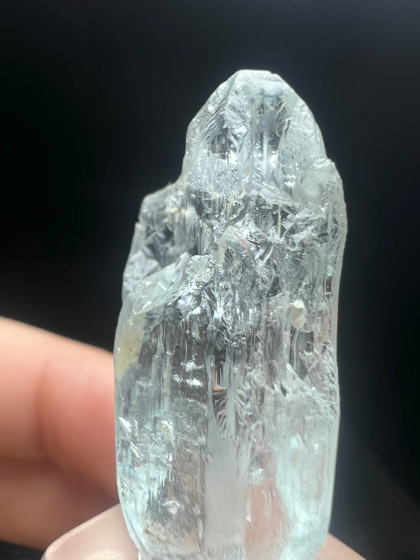 Phenomenal Natural Rough Water Etched Aquamarine Specimen From Brazil (Stand Included)- Home décor, Collectors piece