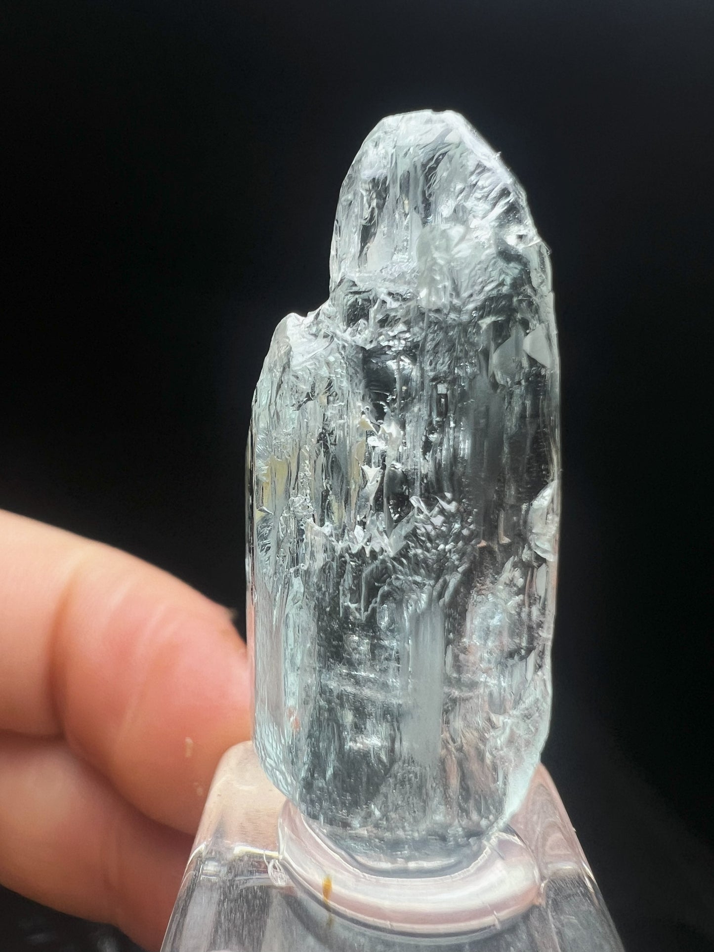 Phenomenal Natural Rough Water Etched Aquamarine Specimen From Brazil (Stand Included)- Home décor, Collectors piece