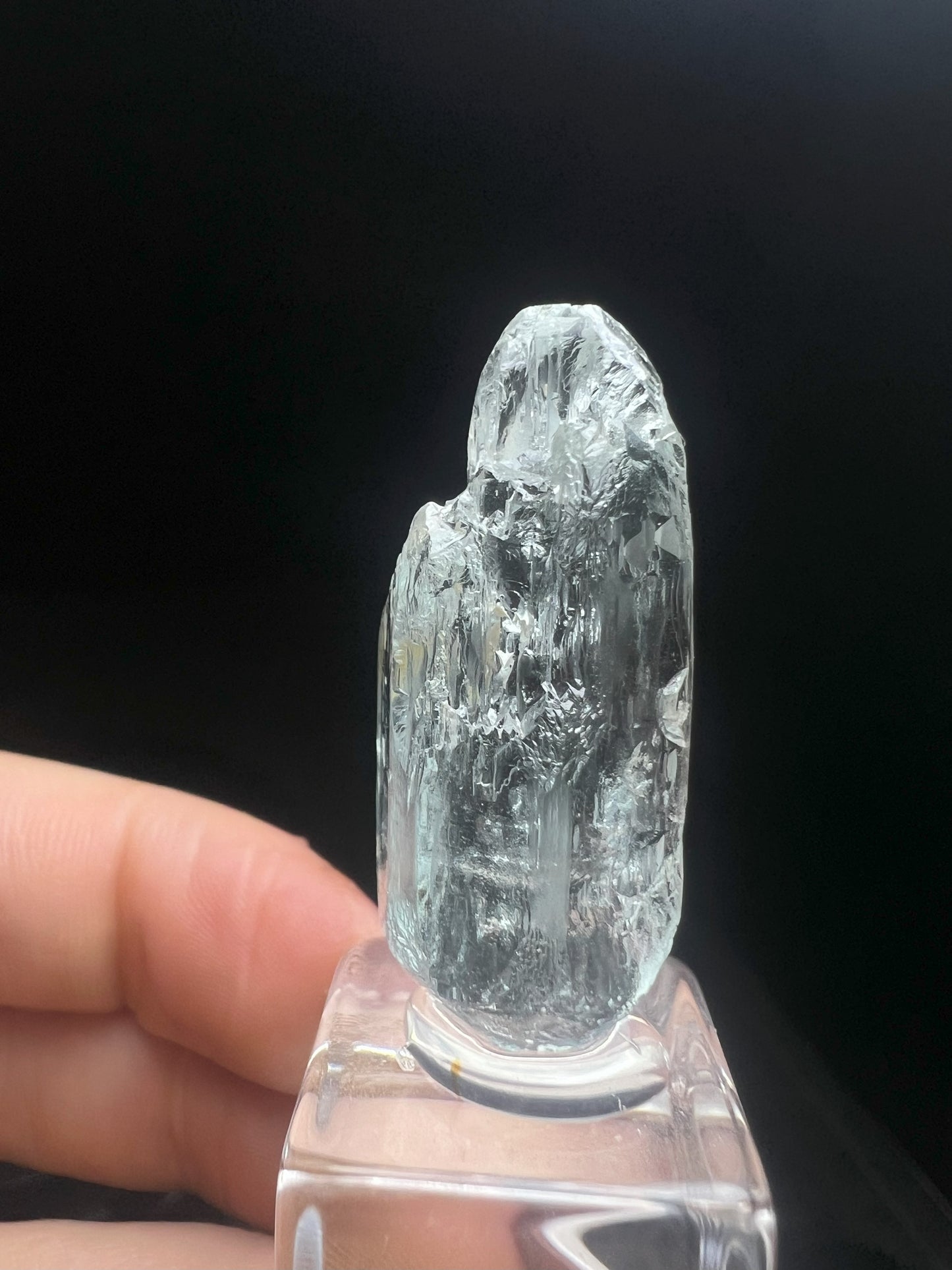 Phenomenal Natural Rough Water Etched Aquamarine Specimen From Brazil (Stand Included)- Home décor, Collectors piece