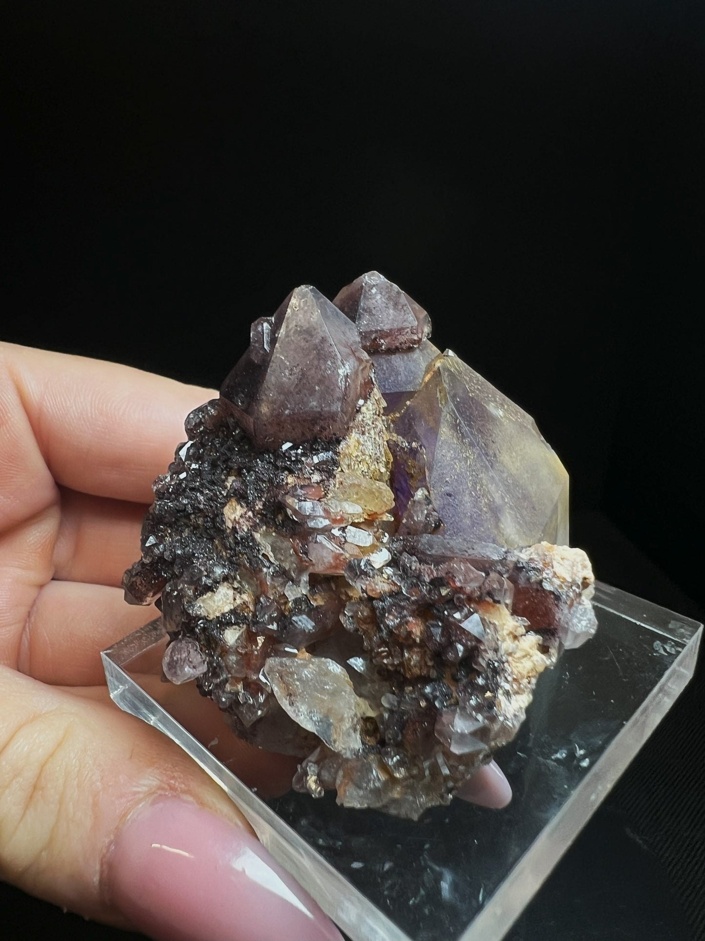 Amethyst with Hematite From Orange River, Northern Cape, South Africa- collectors piece