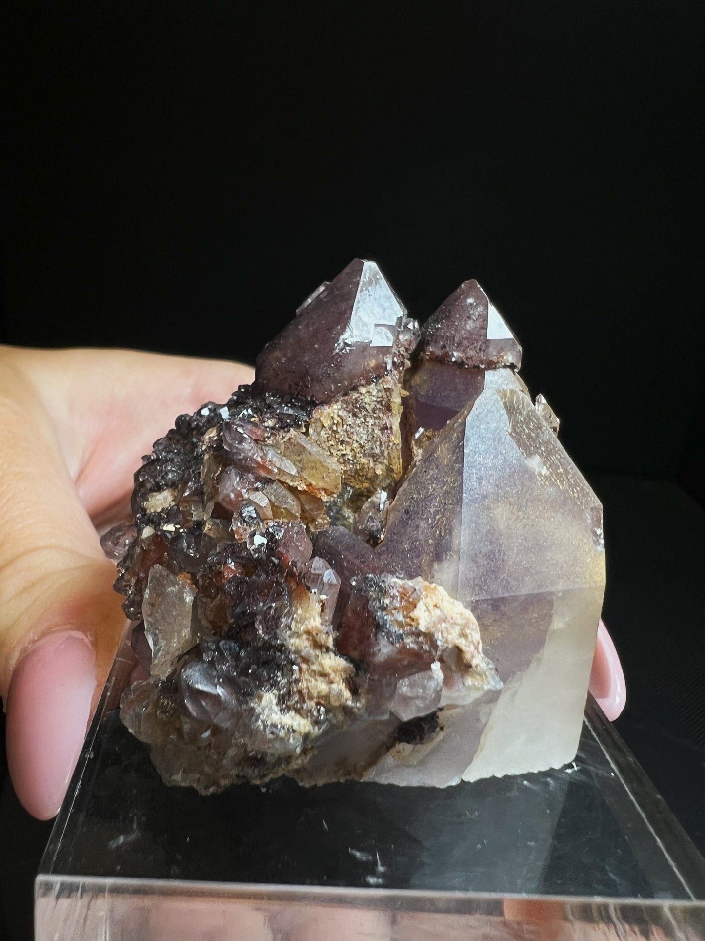 Amethyst with Hematite From Orange River, Northern Cape, South Africa- collectors piece