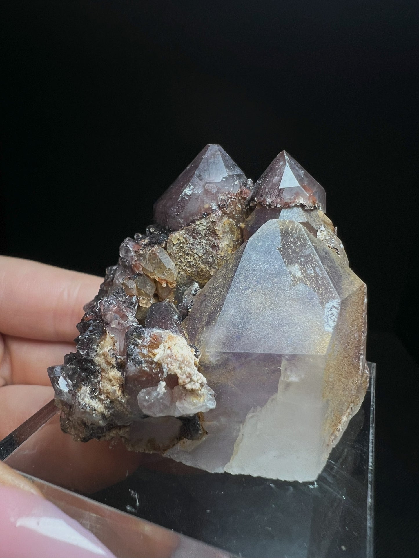 Amethyst with Hematite From Orange River, Northern Cape, South Africa- collectors piece