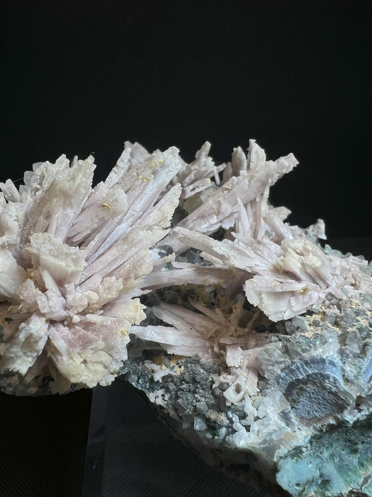 Anhydrite, Amethyst, Calcite Pseudomorph From Brazil (Stand Included) Collectors Piece