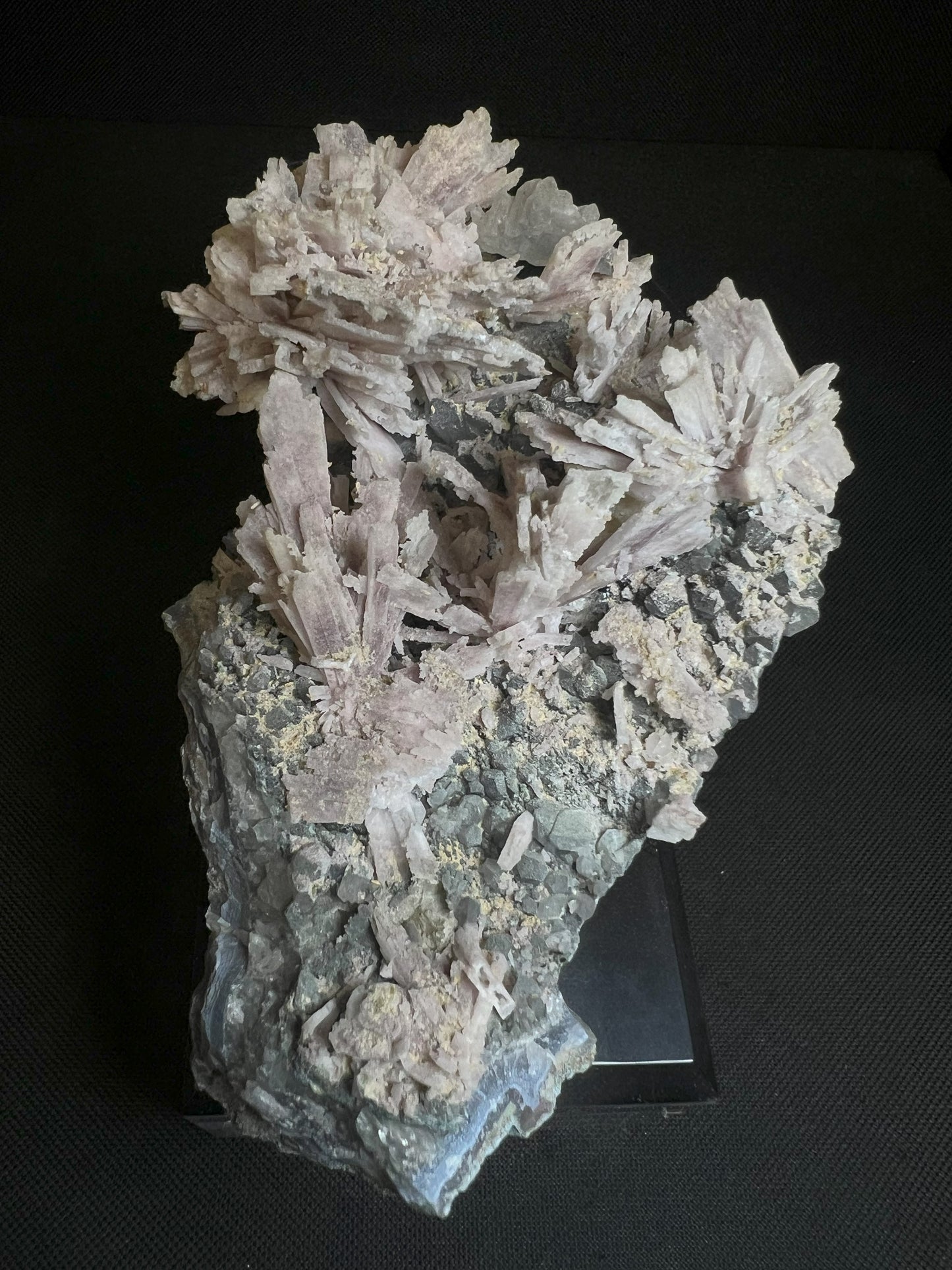 Anhydrite, Amethyst, Calcite Pseudomorph From Brazil (Stand Included) Collectors Piece